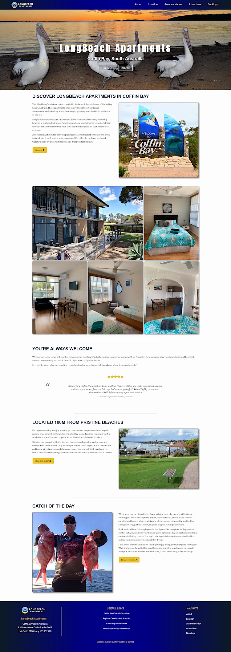 Screenshot of Long Beach Apartments website